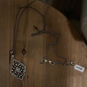 Brighton Silver and Black Pendant Necklace